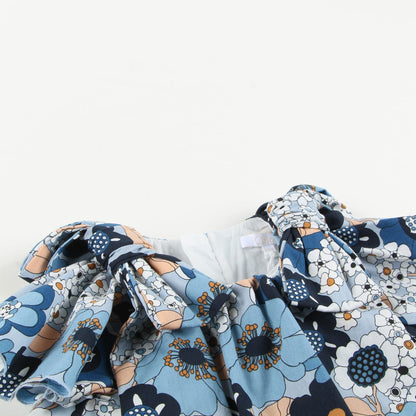 Baby Girls Marine Blue Cotton Dress