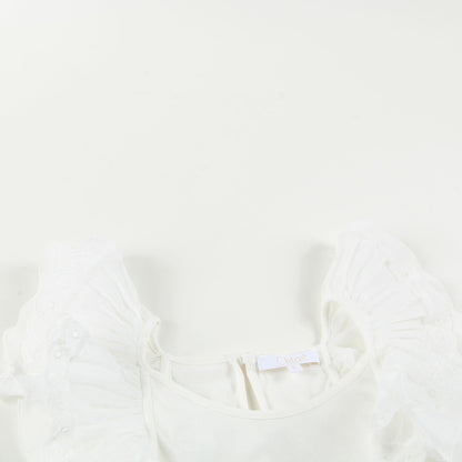 Girls White Cotton Top