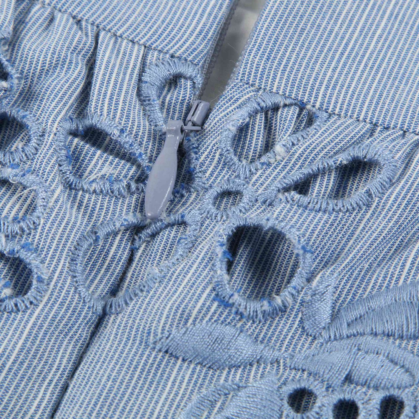 Girls Denim Blue Cotton Dress