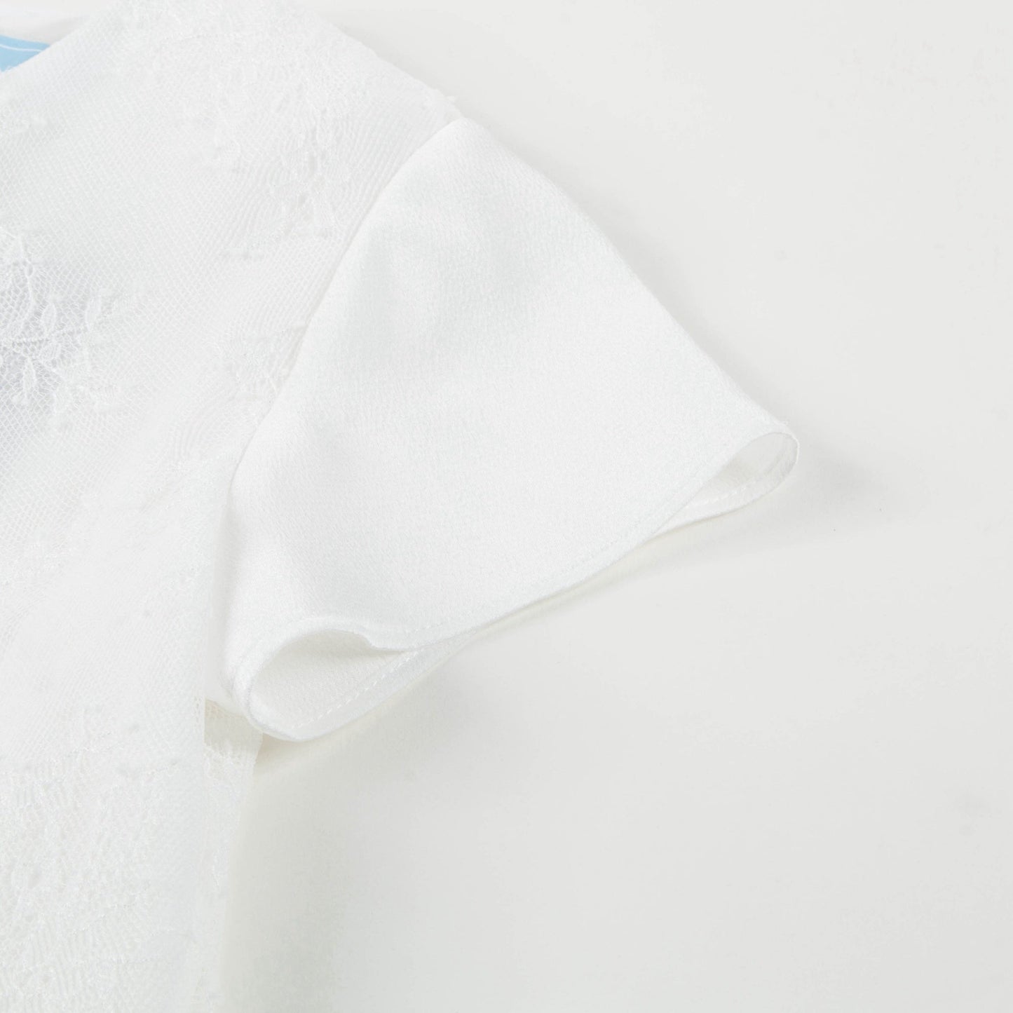 Girls White Lace T-shirt