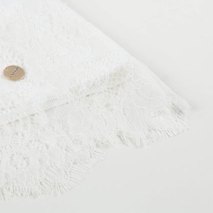 Girls White Lace T-shirt