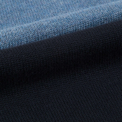 Boys Light Navy Pima Cotton Sweater