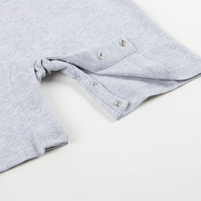 Baby Melange Grey Cotton Rompers