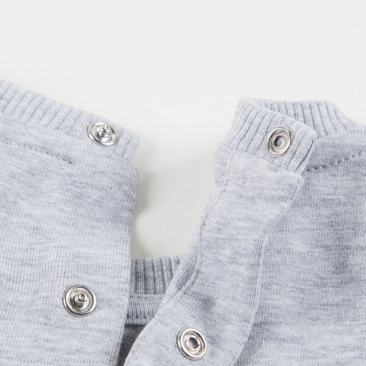 Baby Melange Grey Cotton Rompers