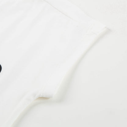 Girls White Logo Cotton Undershirt