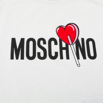 Girls White Logo Cotton Undershirt