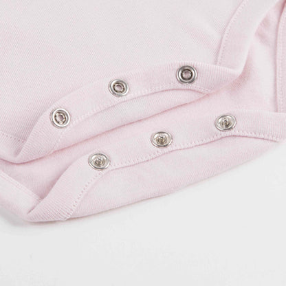 Baby Girls Pink Cotton Body With Check Collar