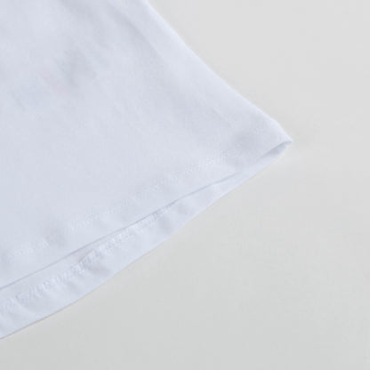 Girls White Tiger Cotton T-shirt