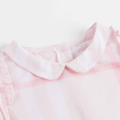 Baby Girls Pink Check Cotton Shirt