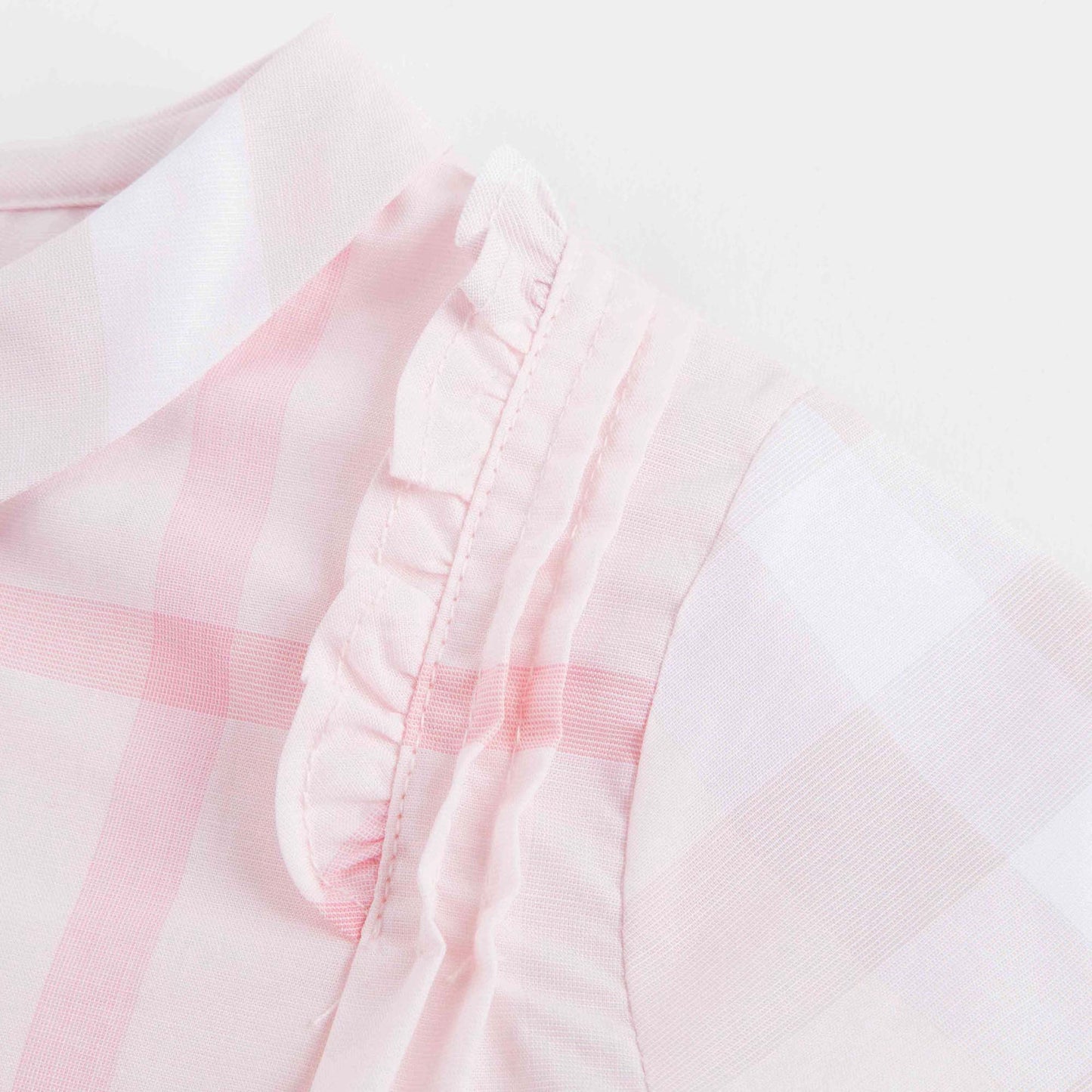Baby Girls Pink Check Cotton Shirt