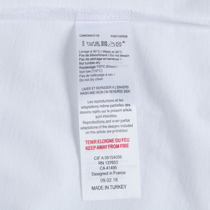 Girls White Tiger Cotton T-shirt