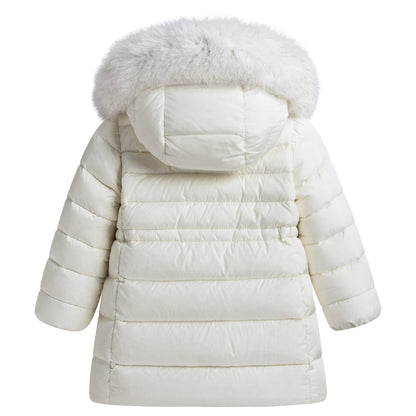 Baby Girls Ivory "Essentiel" Down Padded Jacket