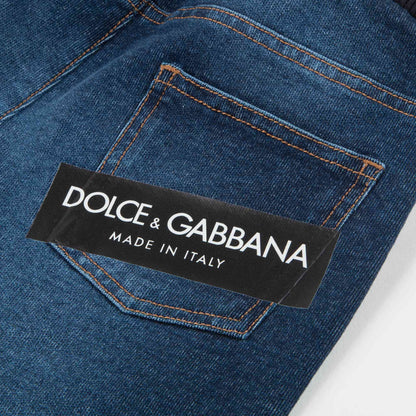 Baby Boys Blue Jean Cotton Trousers