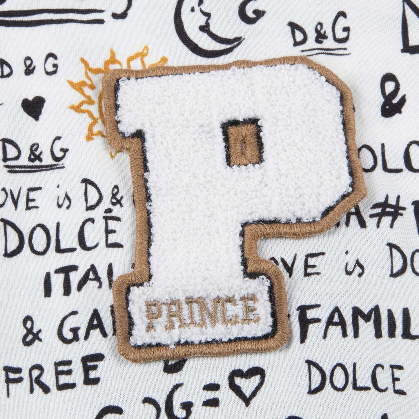 Baby Boys White Printed Cotton T-shirt