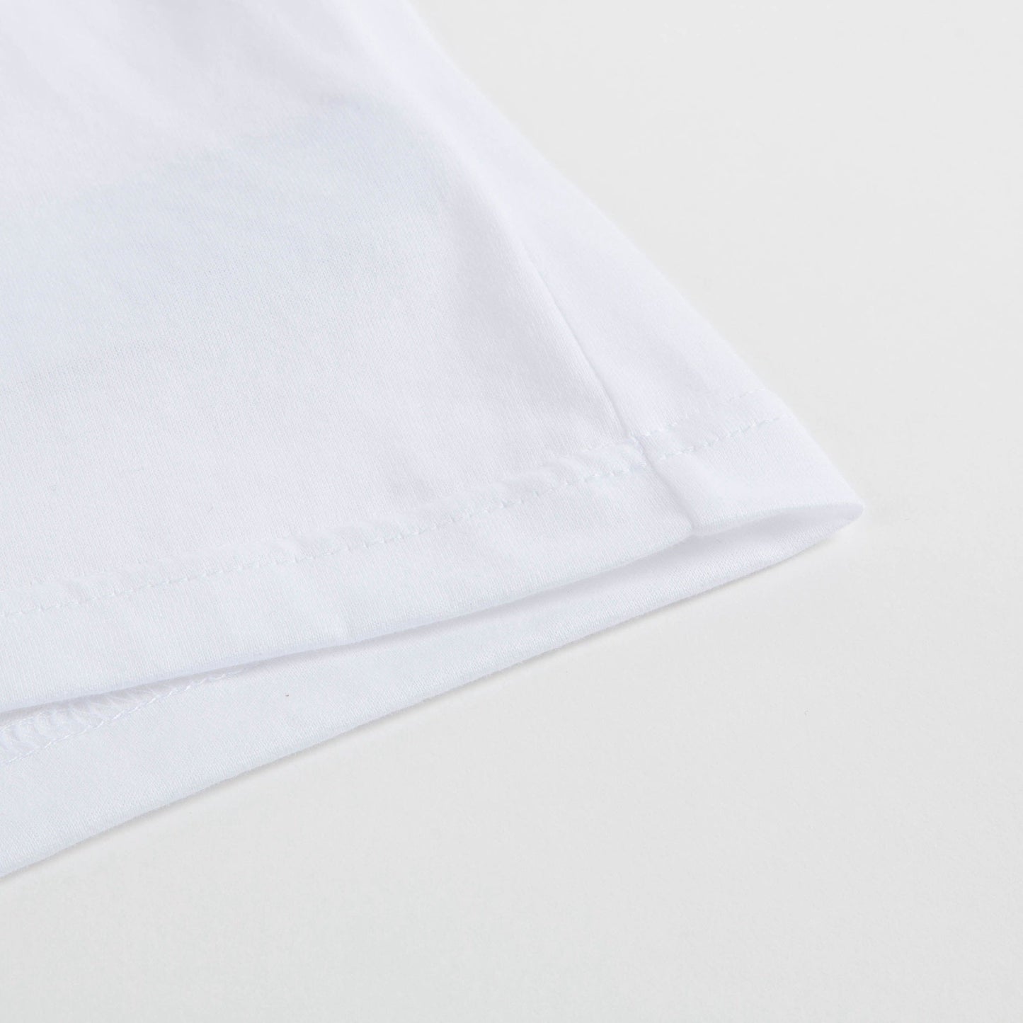 Girls White Cotton T-shirt