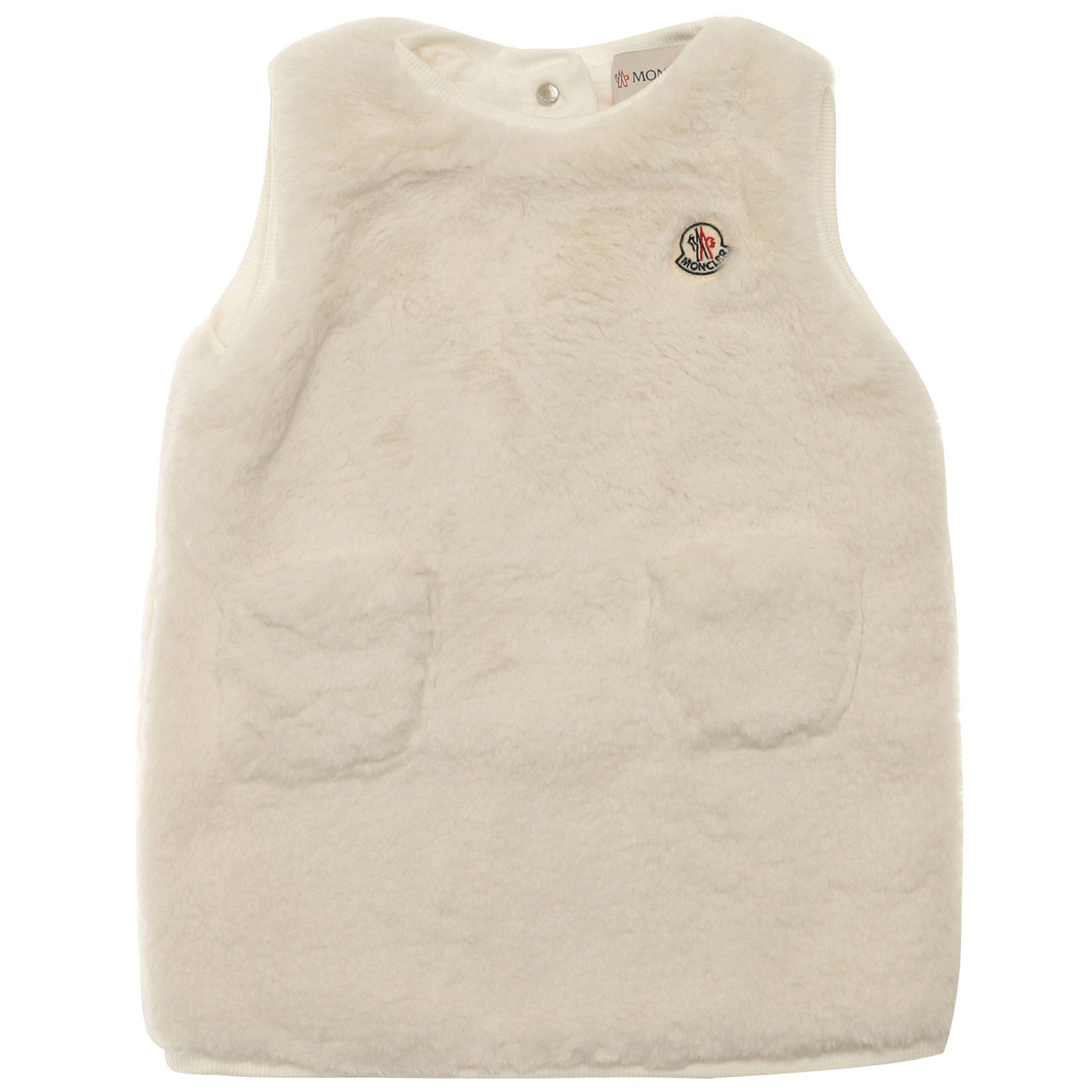 Baby Girls White Fur Trims Dress