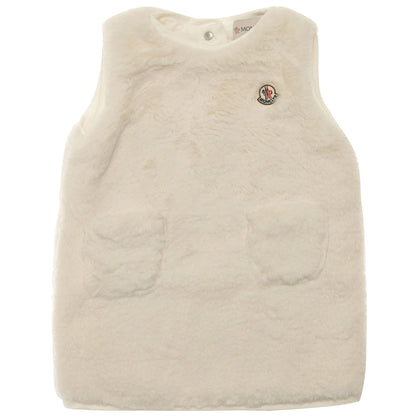 Baby Girls White Fur Trims Dress