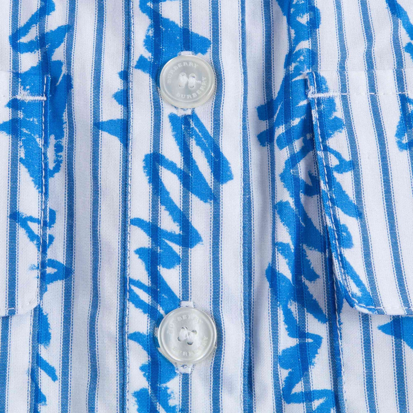 Girls Bright Blue Cotton Shirt