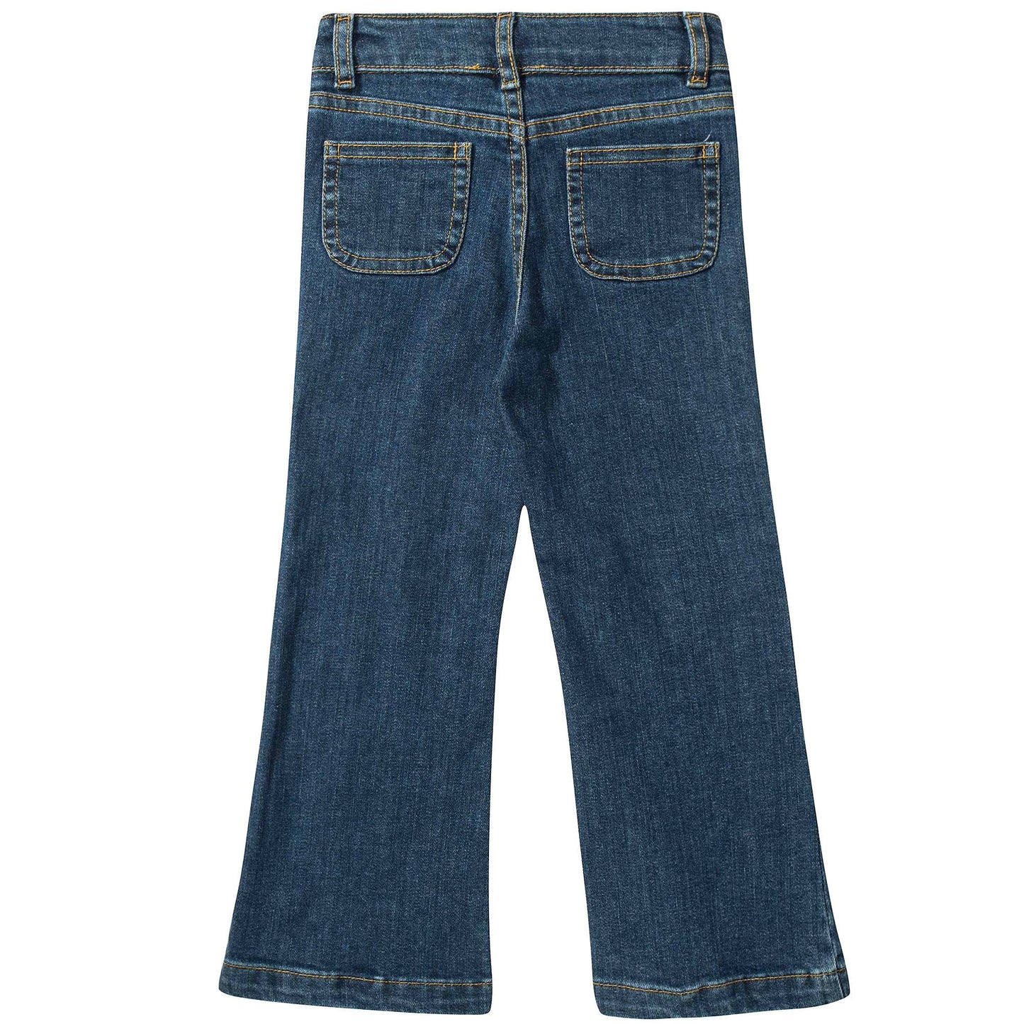 Girls Blue Denim Cotton Trousers