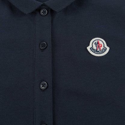 Girls Navy Blue "Abito  Maniche  Corte" Dress