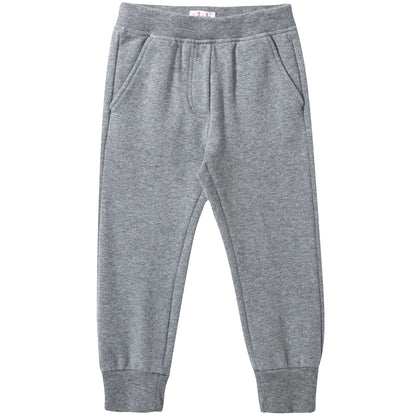 Girls Steel Grey Cotton Trousers