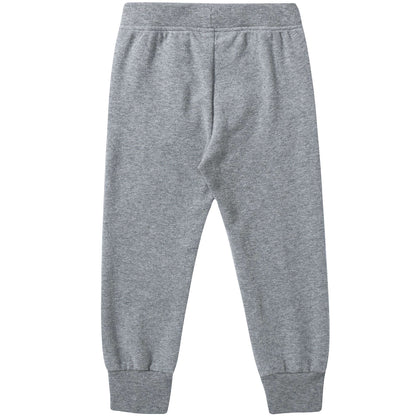 Girls Steel Grey Cotton Trousers