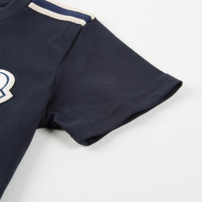Boys Navy Blue Logo "Maglia" T-Shirt