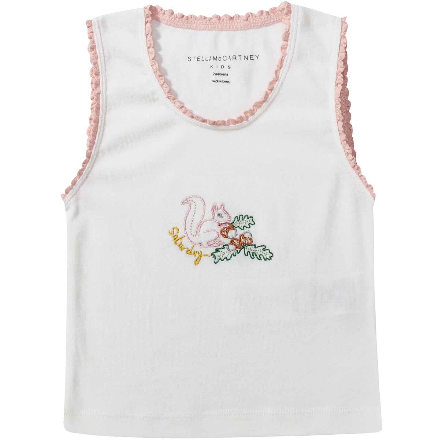 Girls White Organic Cotton  Vests 7 Pack Gift Set