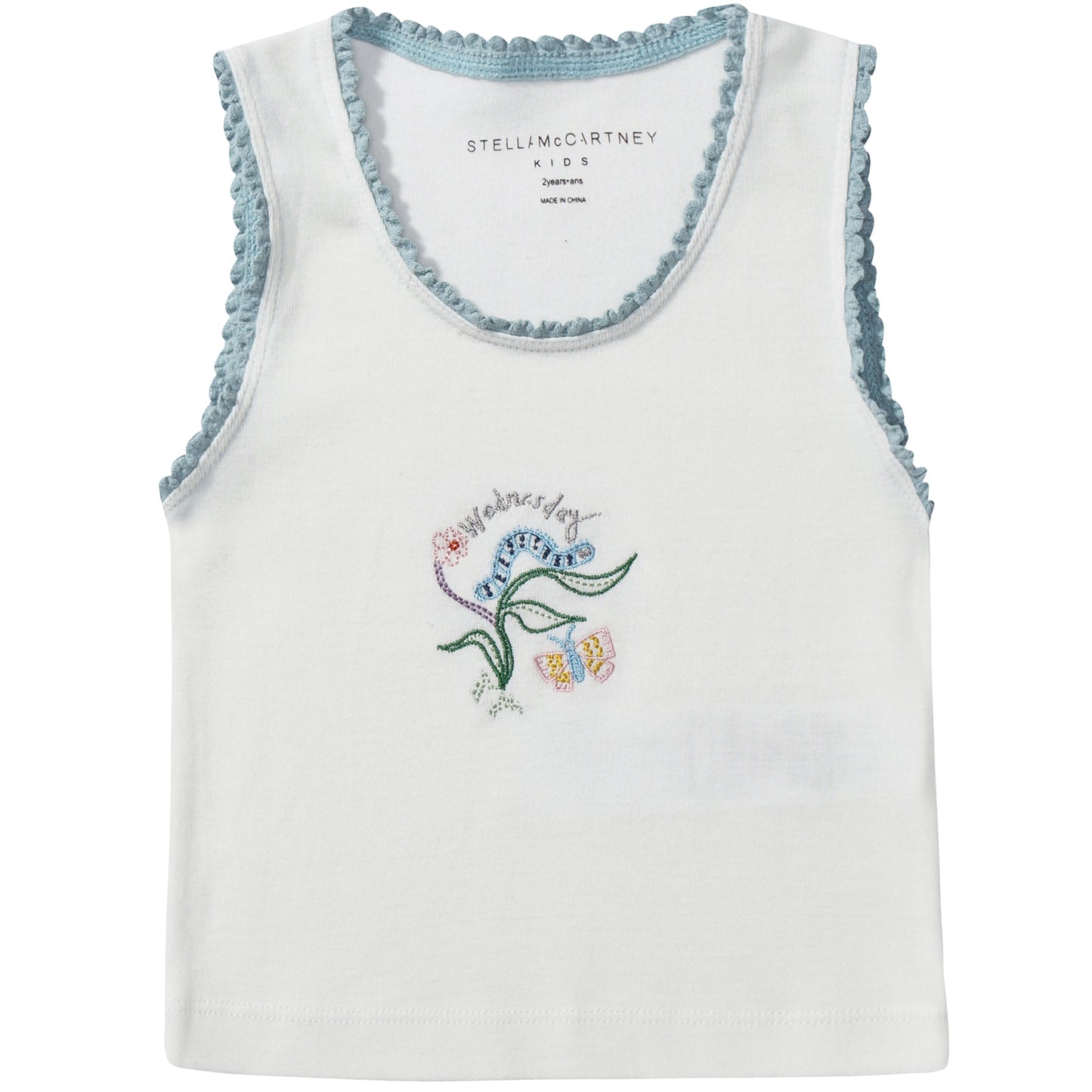 Girls White Organic Cotton  Vests 7 Pack Gift Set