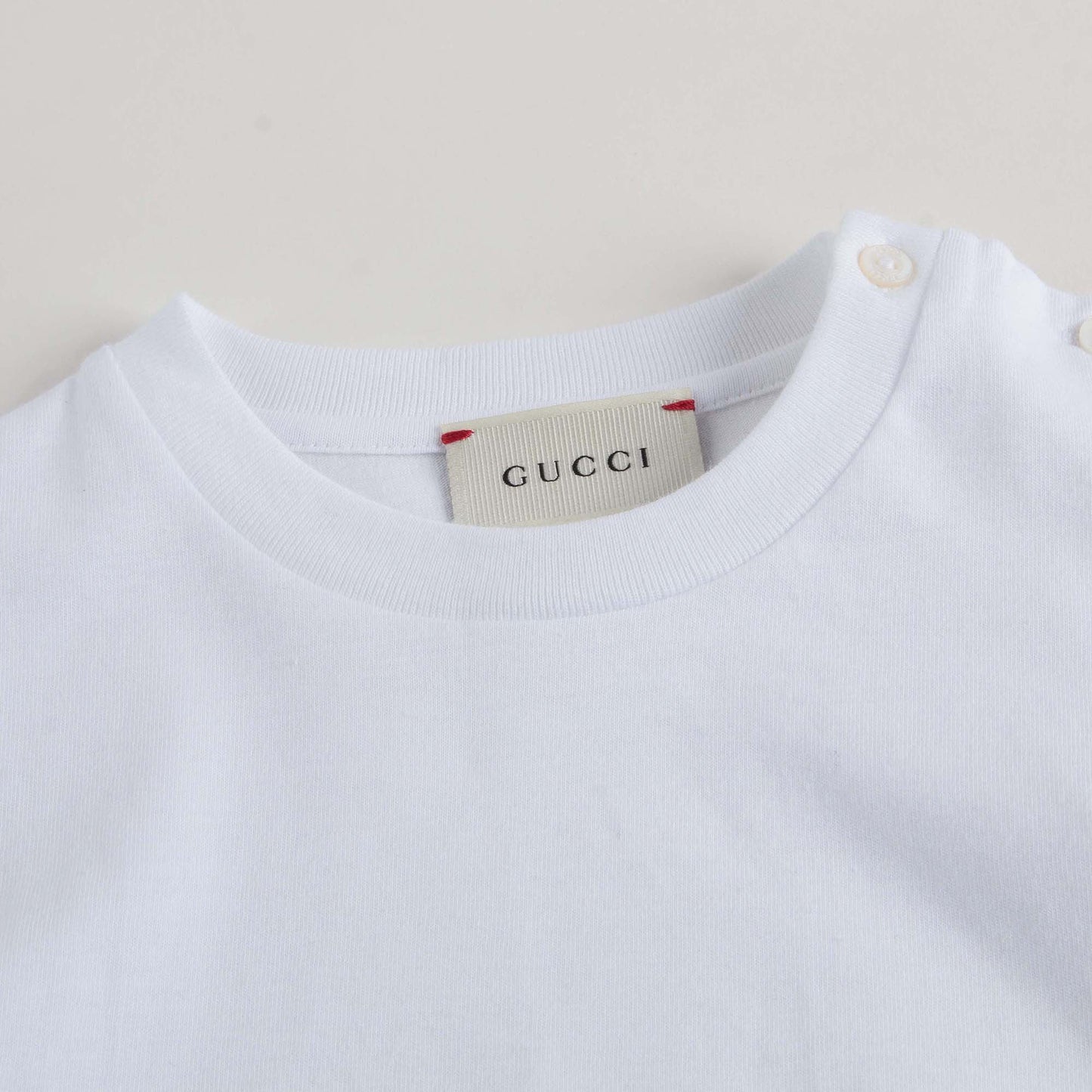Baby Girls White Cotton Knitted Cuffs T-Shirt