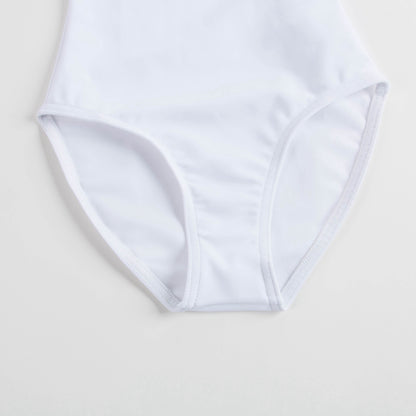 女童白色紧身连体衣