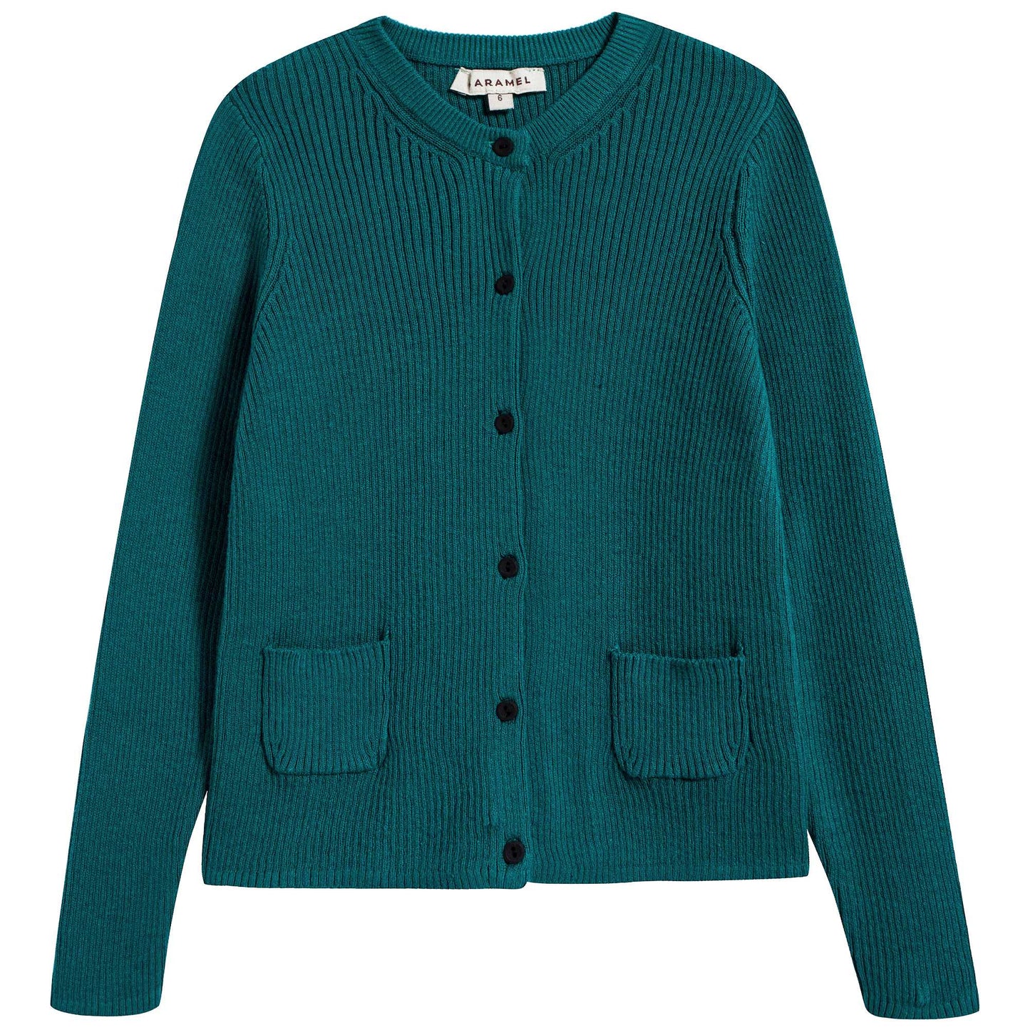 Girls Teal Cotton Zenobia Cardigan