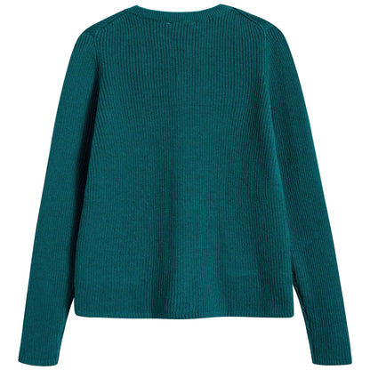 Girls Teal Cotton Zenobia Cardigan