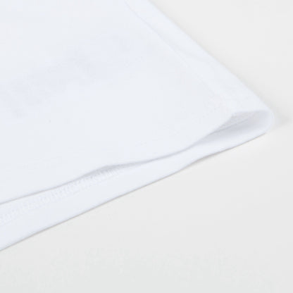 Baby  White  Embroidery  Printing  T-Shirt