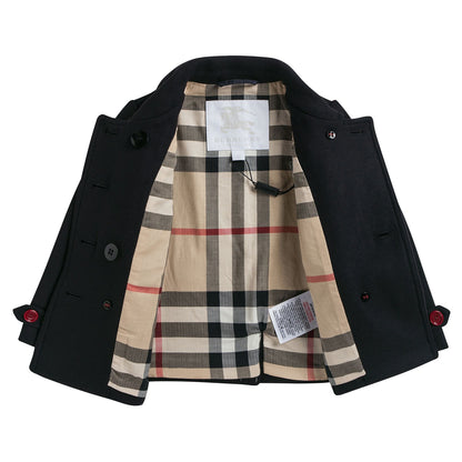 Baby Navy Blue Wool Coat