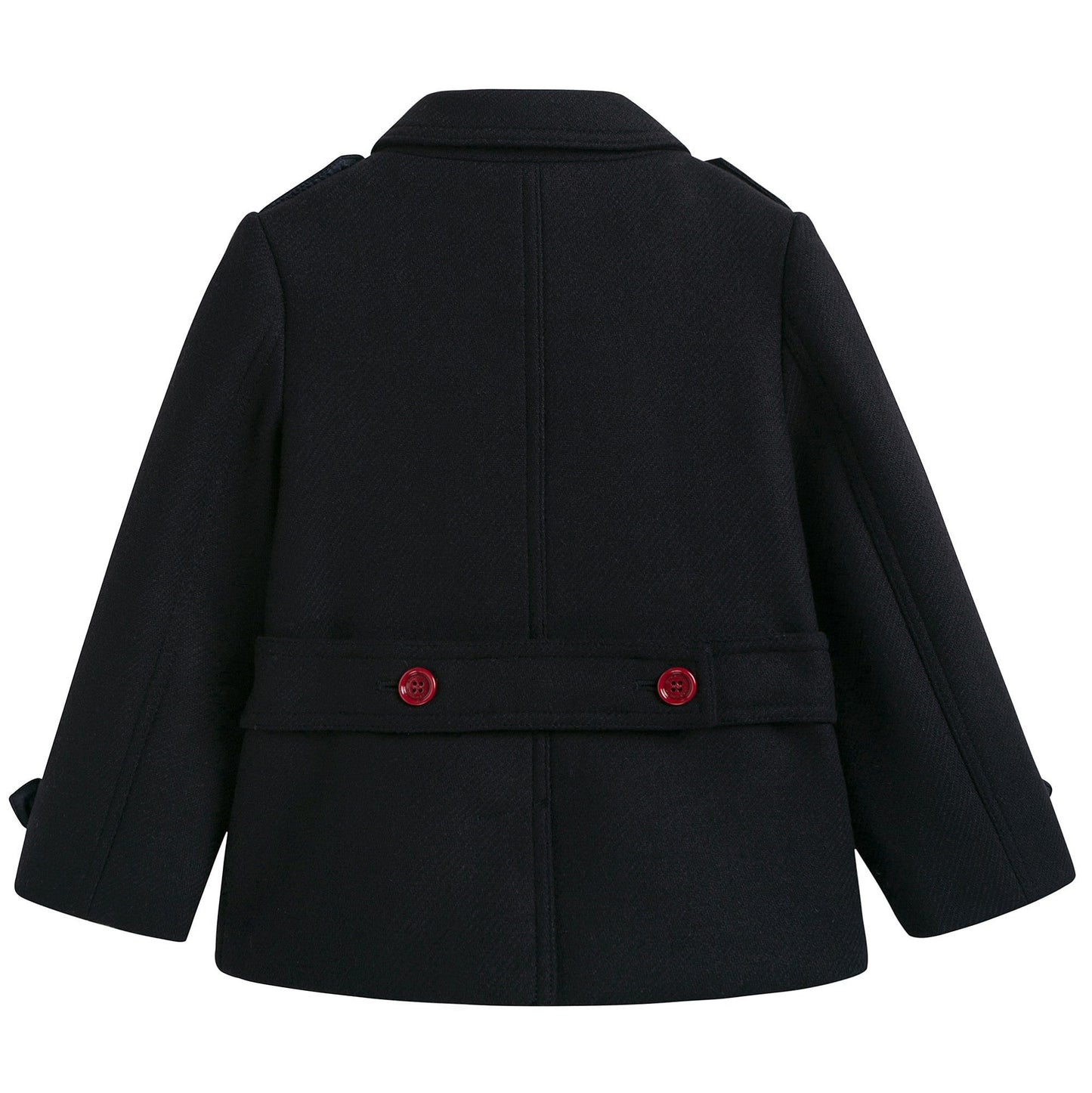 Baby Navy Blue Wool Coat