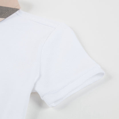 Baby Boys White Cotton Polo Shirts