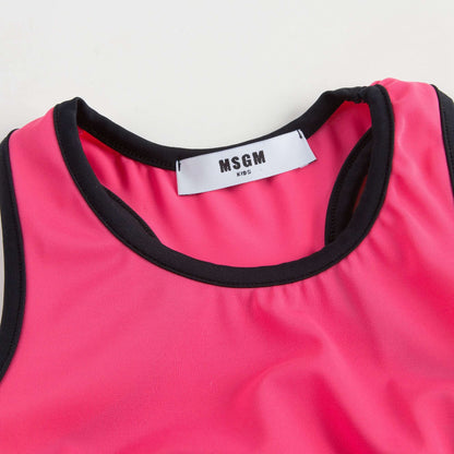 Girls Pink Tracksuit Vest