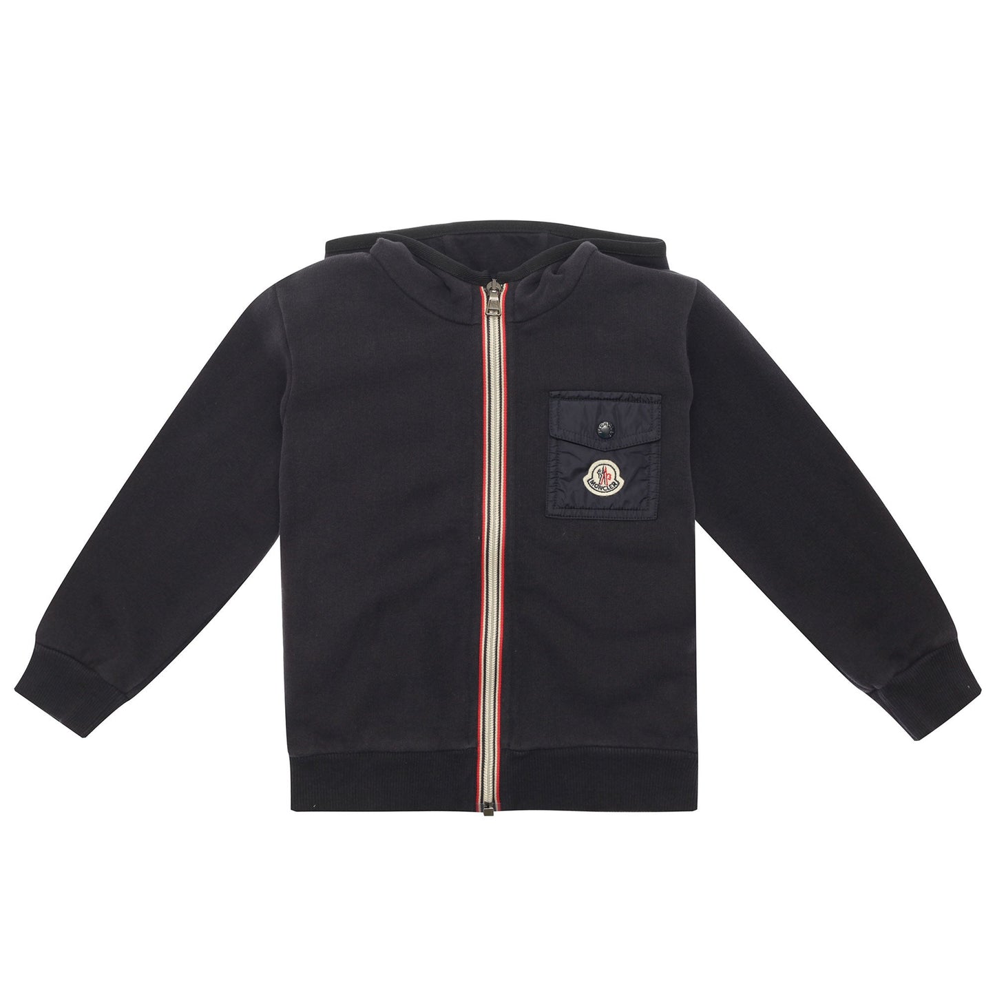 Boys Navy Blue Hooded Cotton Jersey Tracksuit
