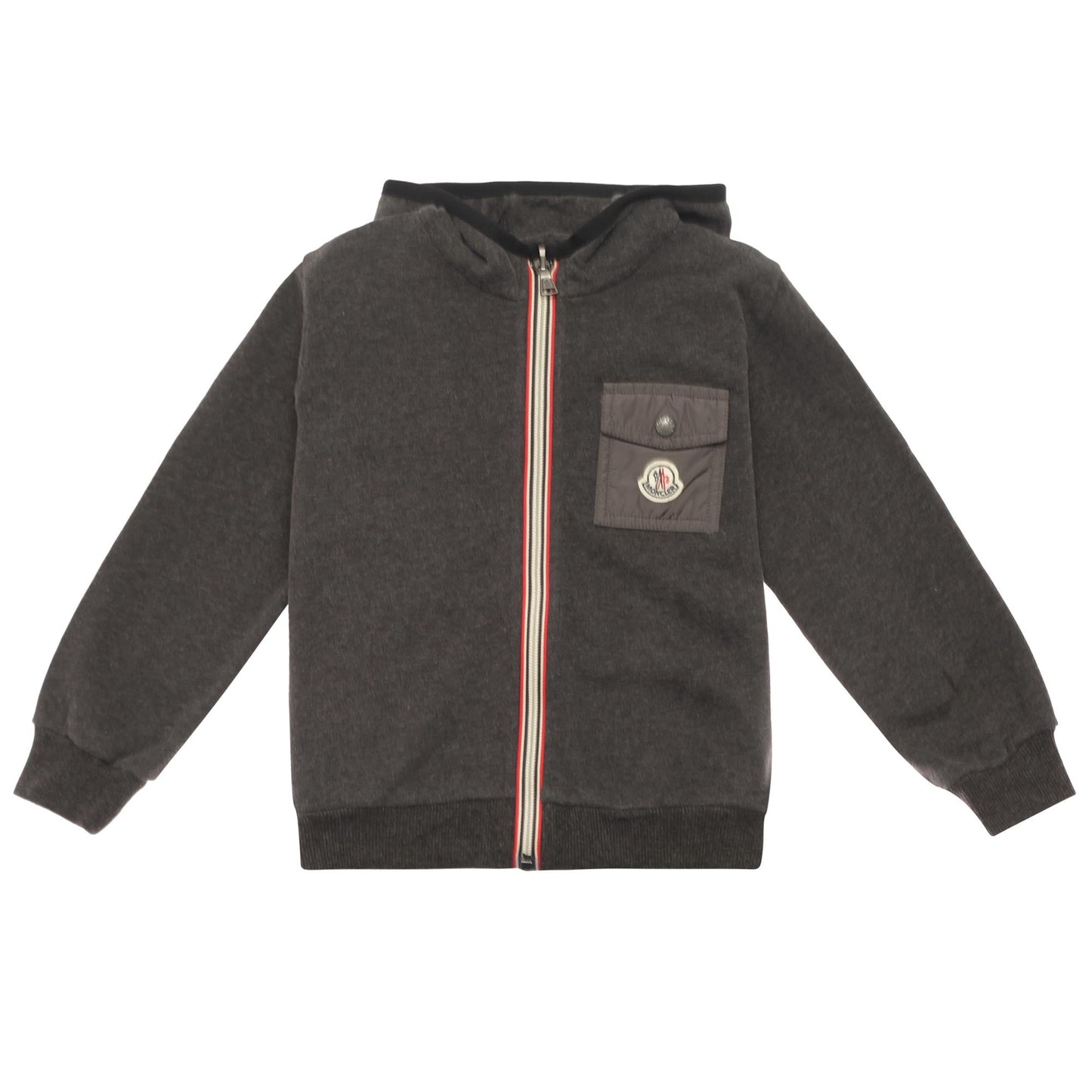 Boys Grey Hooded Cotton Jersey Tracksuit