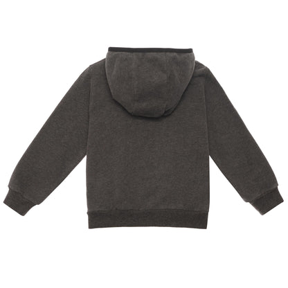 Boys Grey Hooded Cotton Jersey Tracksuit