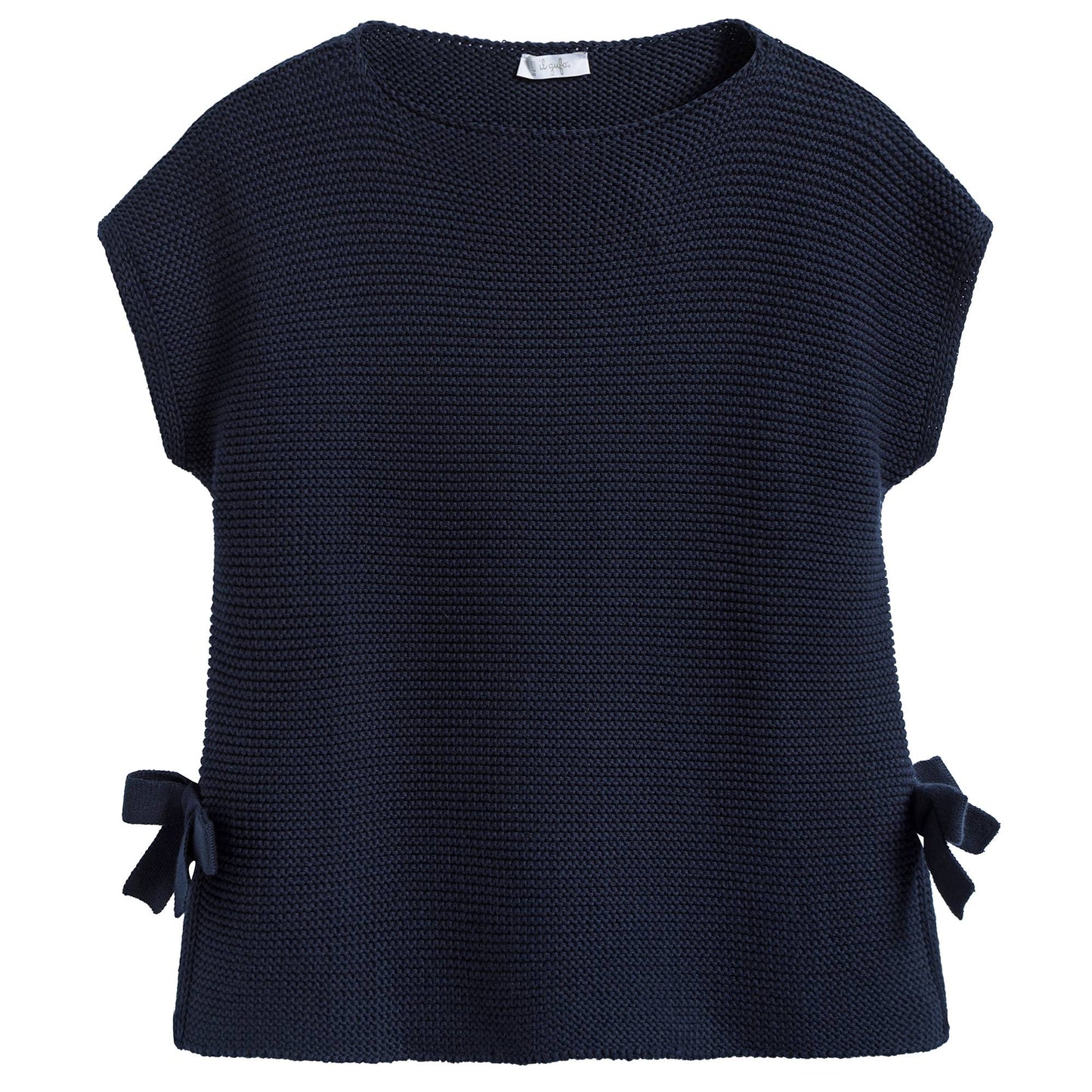 Girls Dark Blue Cotton Sweater