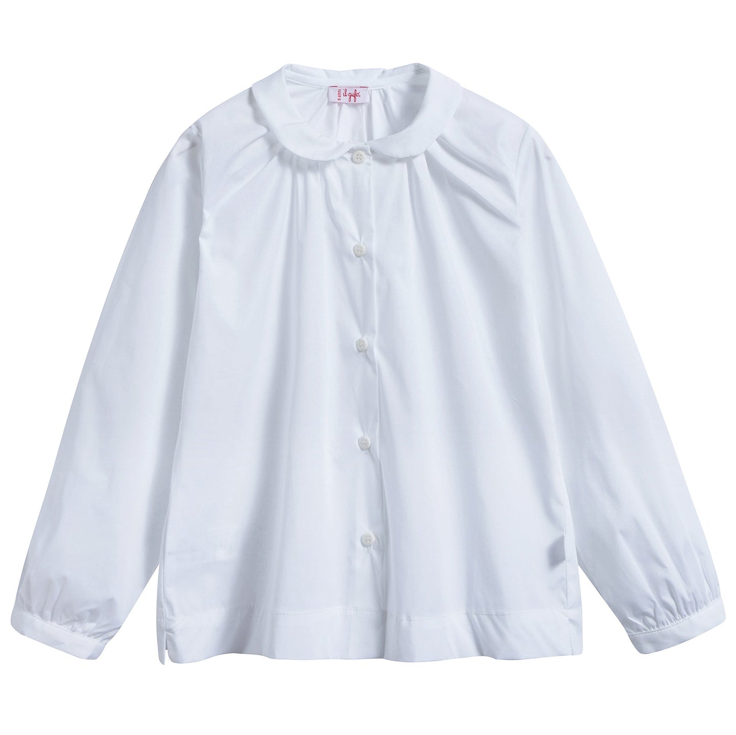 Girls White Cotton T-shirt