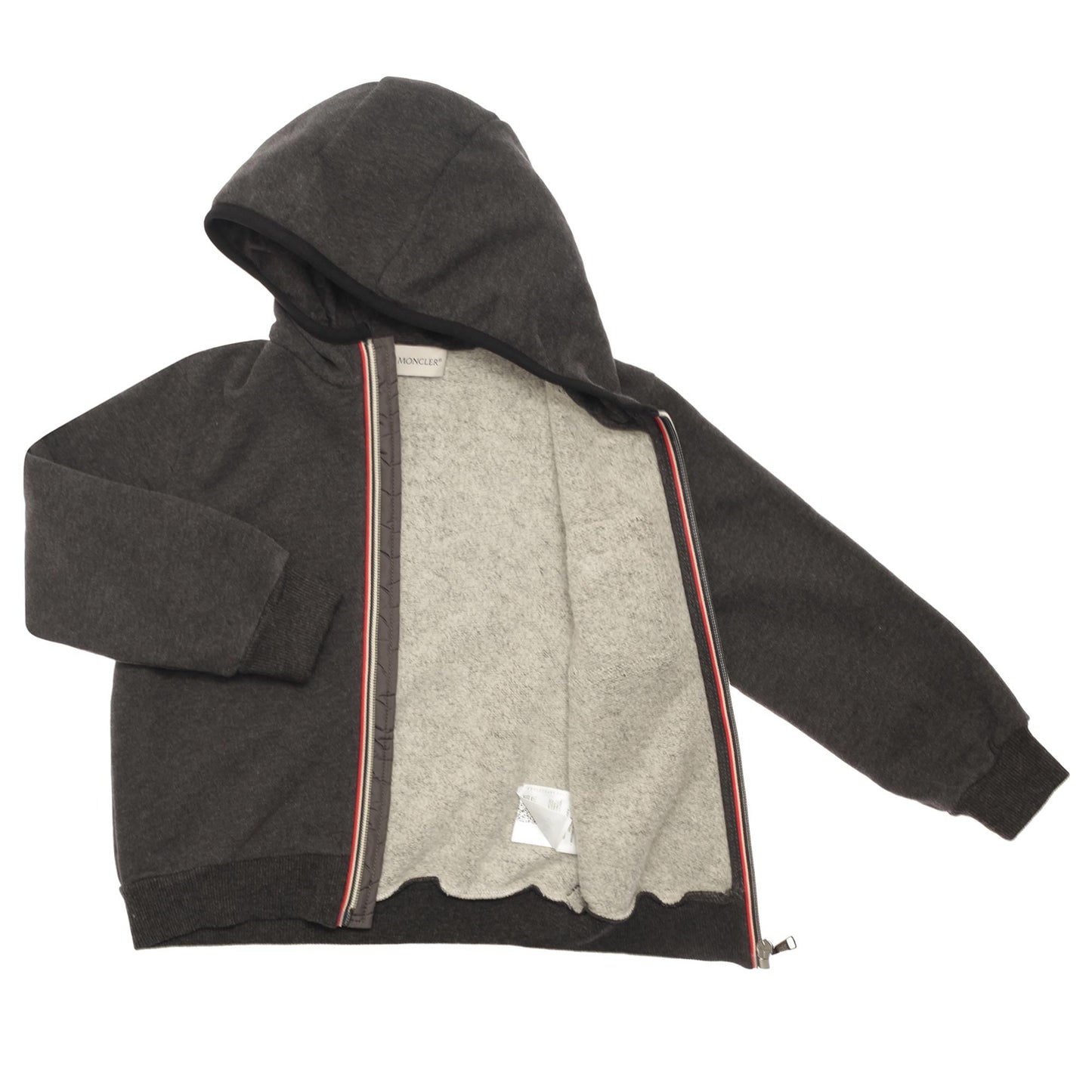 Boys Grey Hooded Cotton Jersey Tracksuit