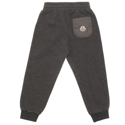 Boys Grey Hooded Cotton Jersey Tracksuit