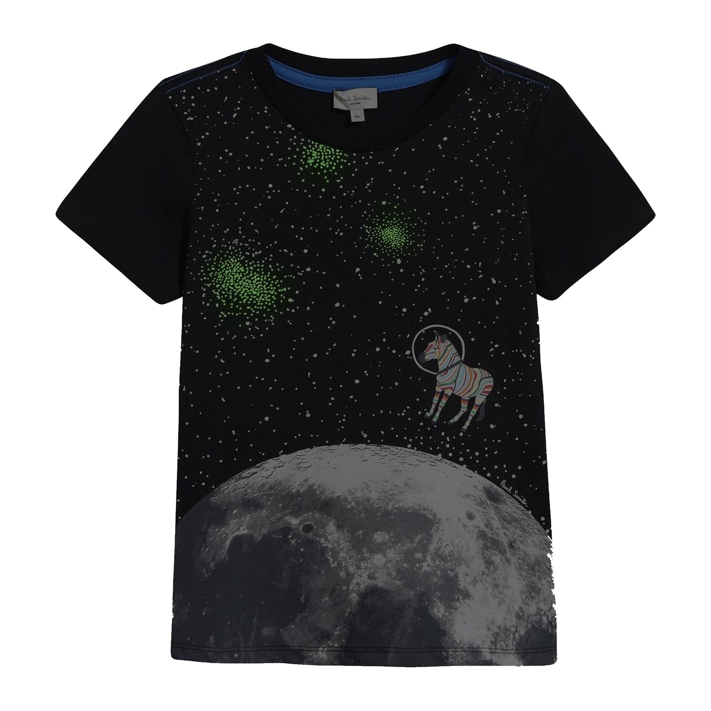 Girls Black “Stars” Cotton T-shirt