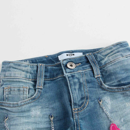 Girls Blue Denim Shorts