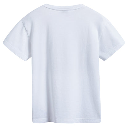 Boys & Girls White Cotton T-shirt