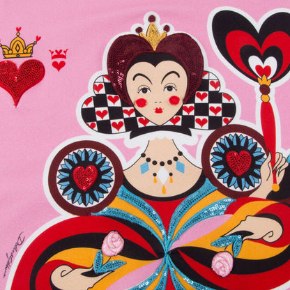 Girls Pink Queen Of Hearts Dress