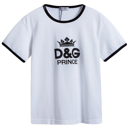 Boys & Girls White Logo T-shirt